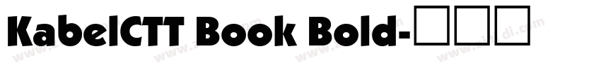 KabelCTT Book Bold字体转换